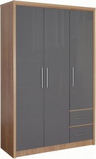 Sevile 3 Door Wardrobe - Grey
